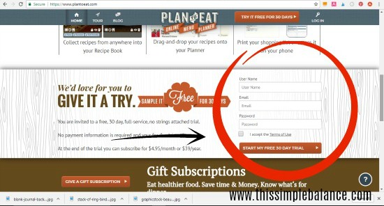 free trial Plan to Eat