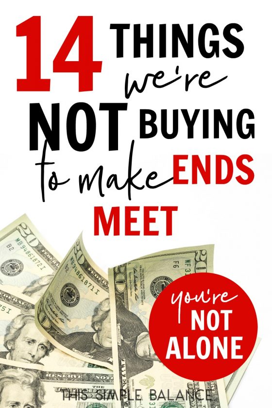14 Things We re Not Buying To Make Ends Meet This Simple Balance