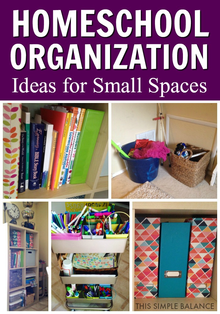 Homeschool Organization Ideas  for Small  Spaces This 