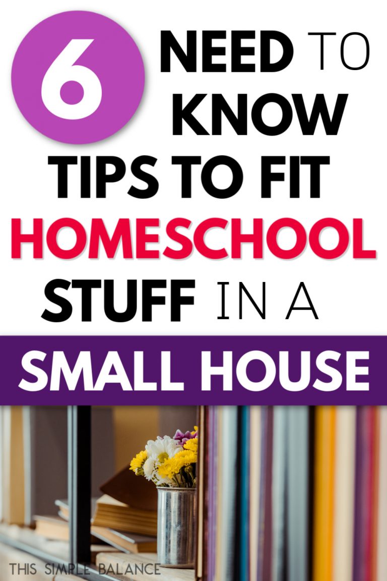 Unique Homeschool Organization Ideas for Small Spaces | This Simple Balance