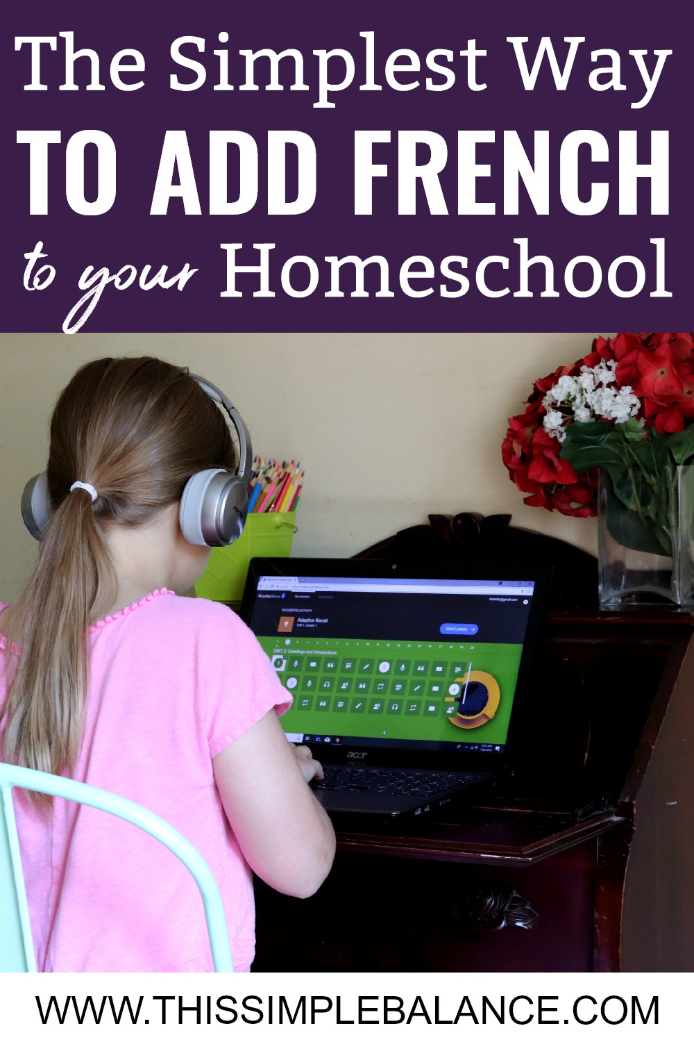 Do you want to homeschool French, but don't have time to teach it yourself? Your kids can learn French independently using Rosetta Stone Homeschool. It's the easiest way to add foreign language learning to your homeschool.
