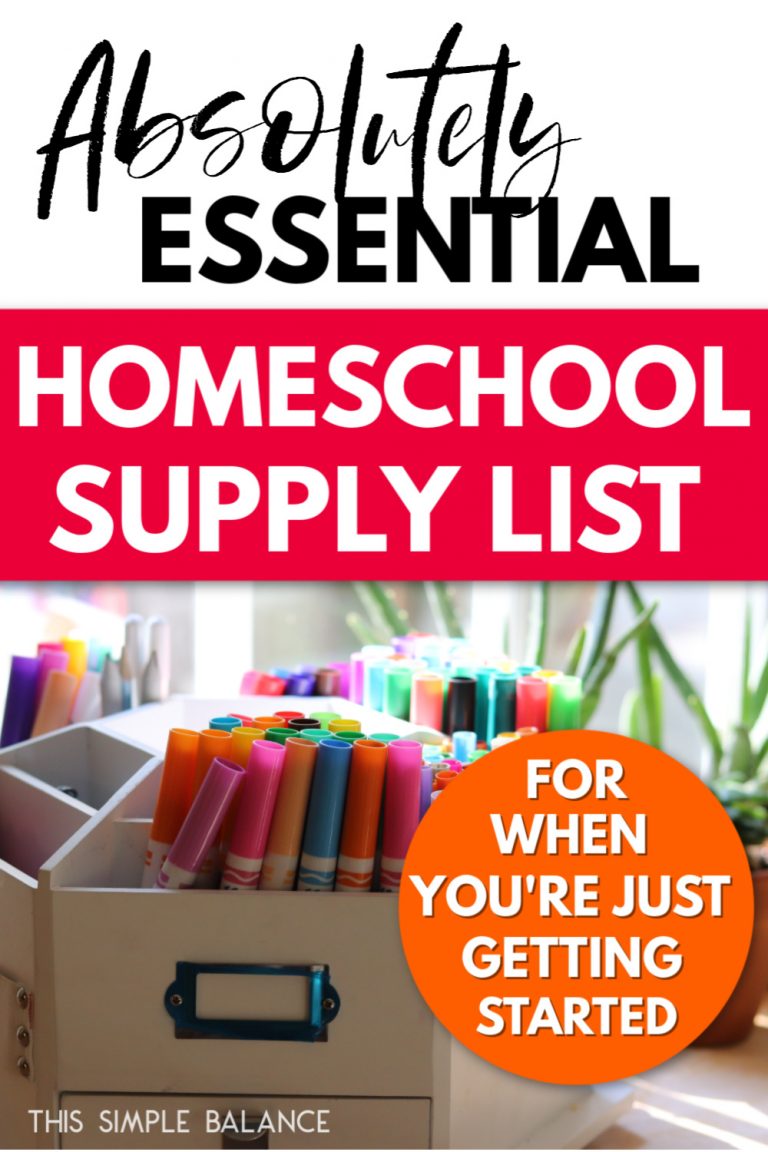 Homeschool Supply List MustHave Supplies for New Homeschoolers This
