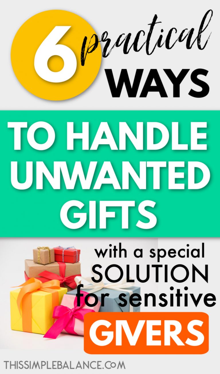 What to Do with Unwanted Gifts A Thoughtful Guide This Simple Balance