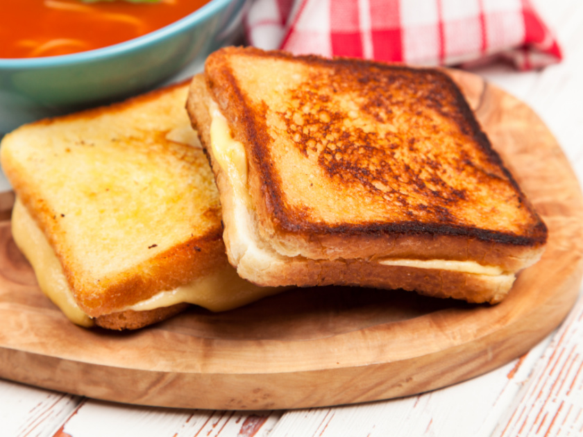 grilled cheese sandwich for homeschool lunch