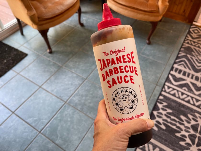 close-up of a bottle of The Original Japanese Barbecue Sauce from Costco