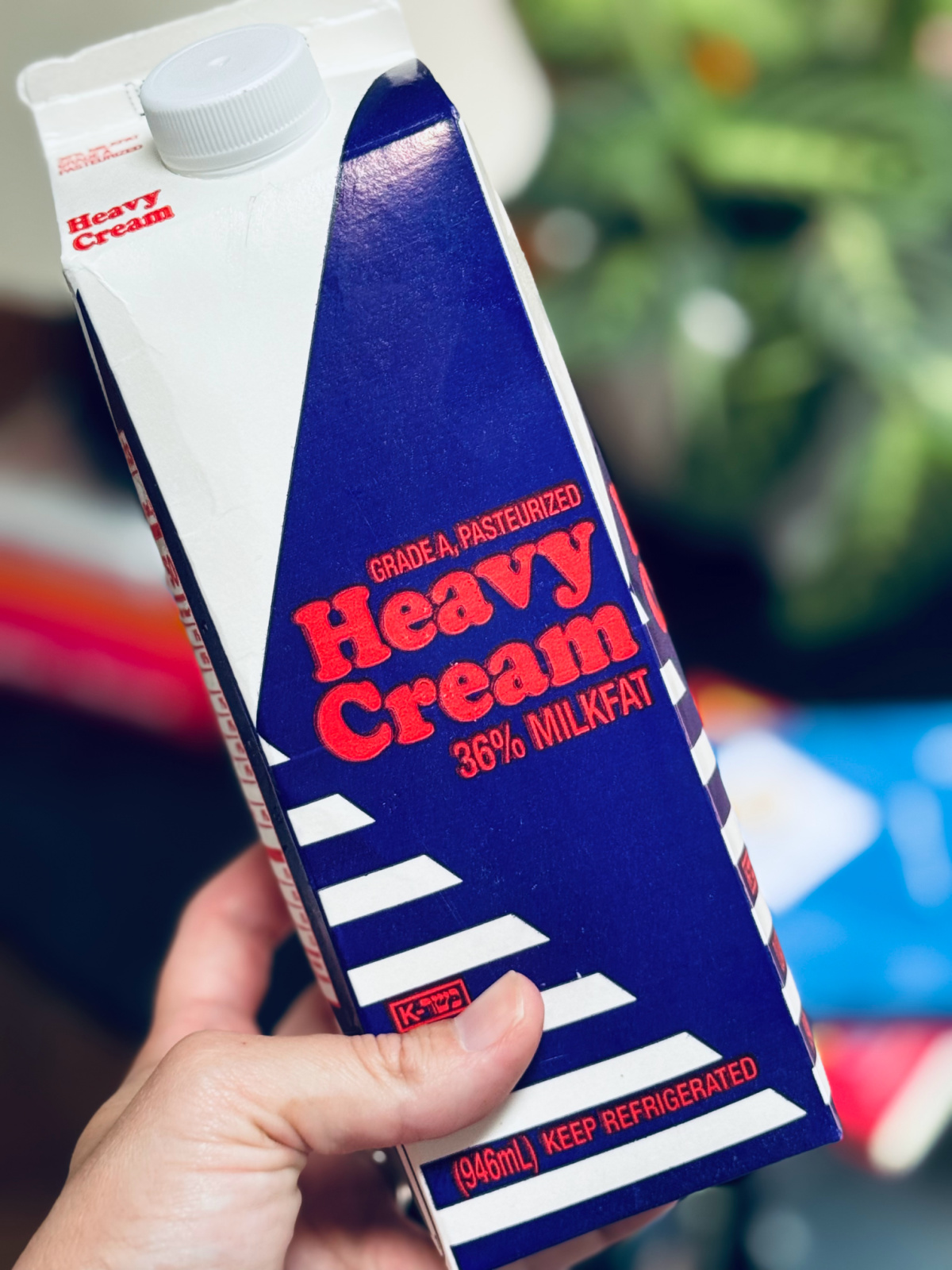 heavy cream close-up.