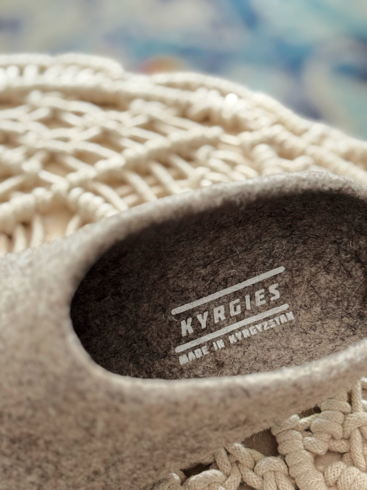 Kyrgies "Made in Kyrgyzstan" logo.