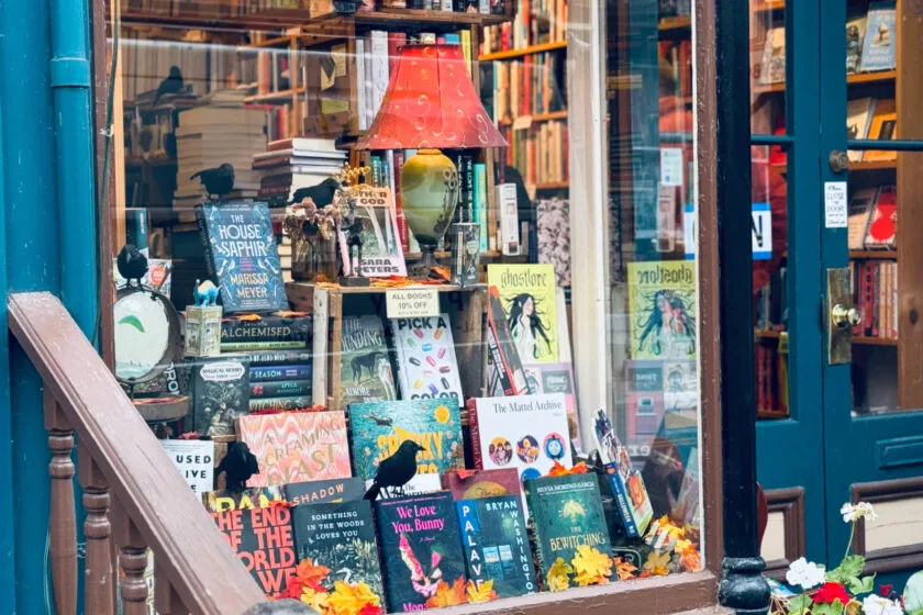 bookshop store front as place to shop instead of amazon, walmart and target.