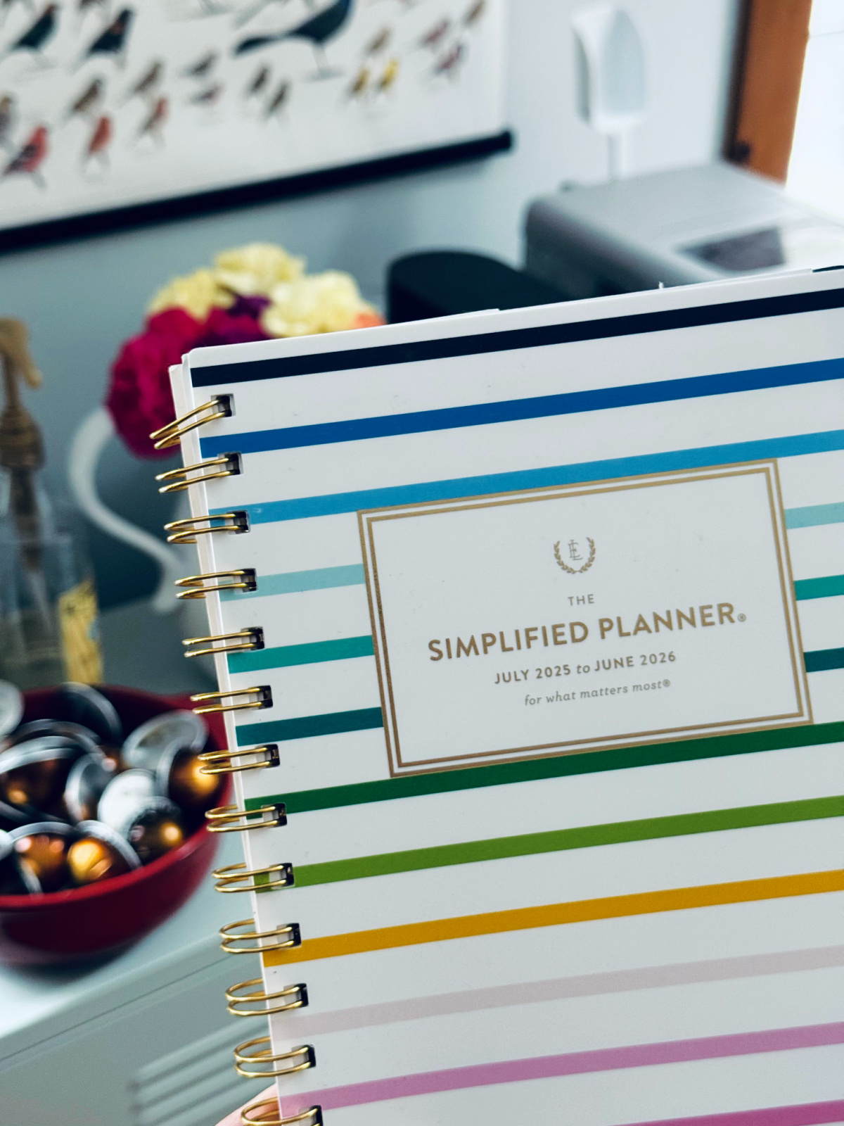 The 2025 2026 Simplified Planner in focus.