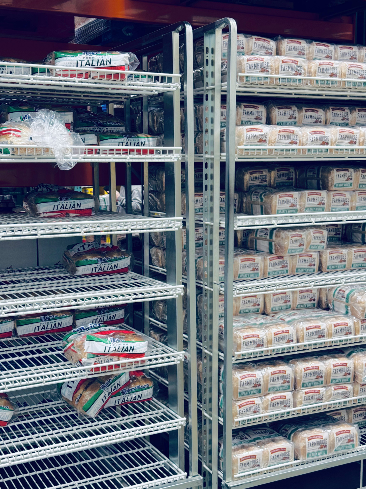 bread section at Costco.