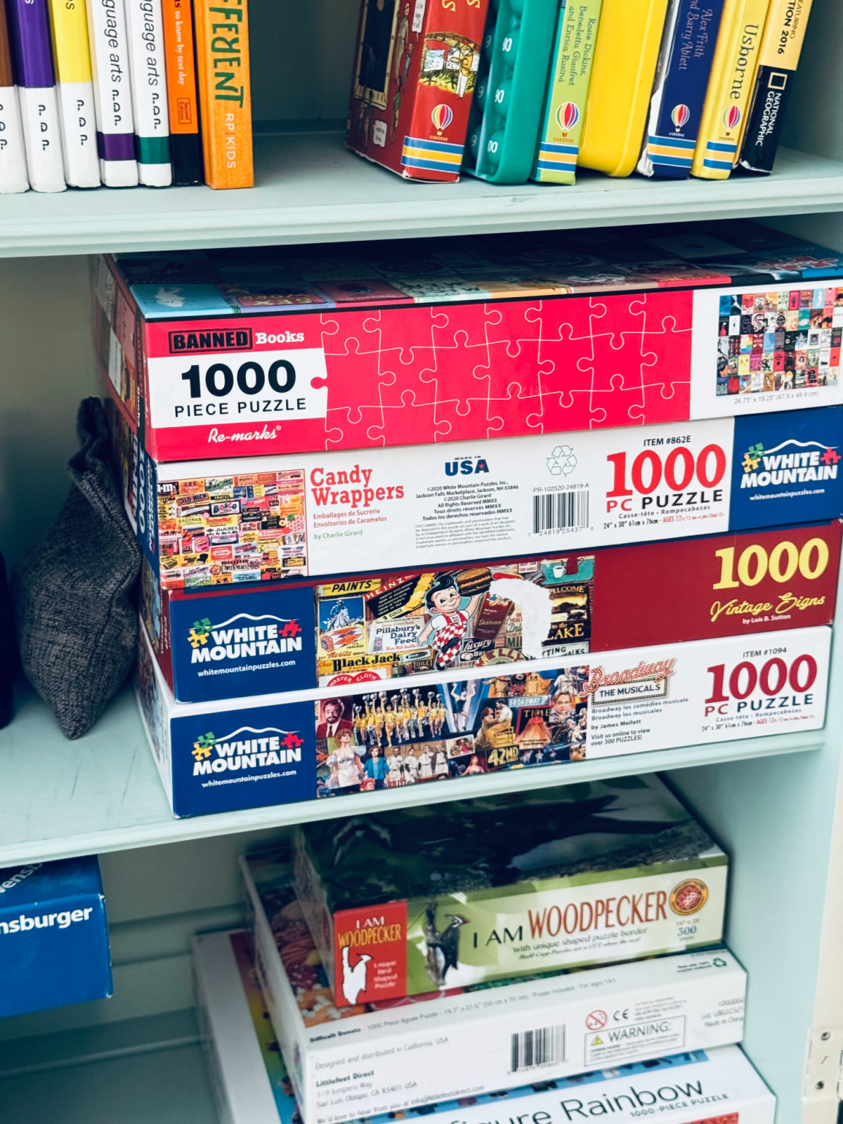 puzzles to be decluttered in March.