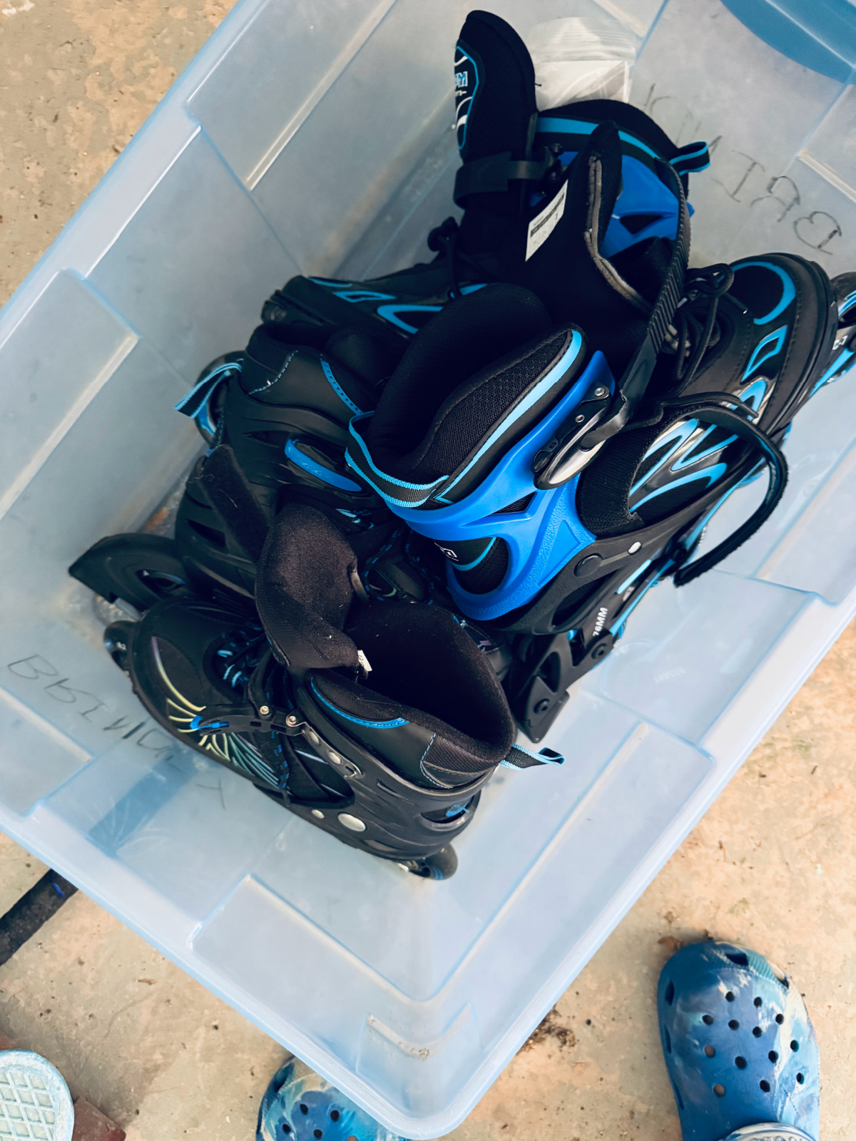 roller skates to be decluttered.
