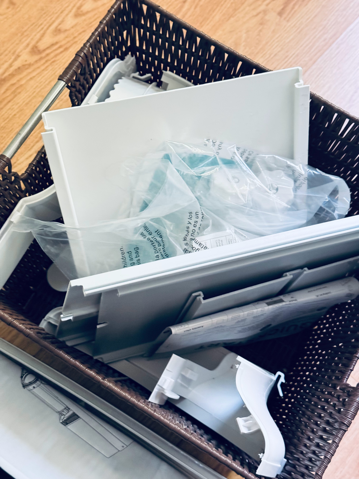 air conditioner parts to be decluttered.