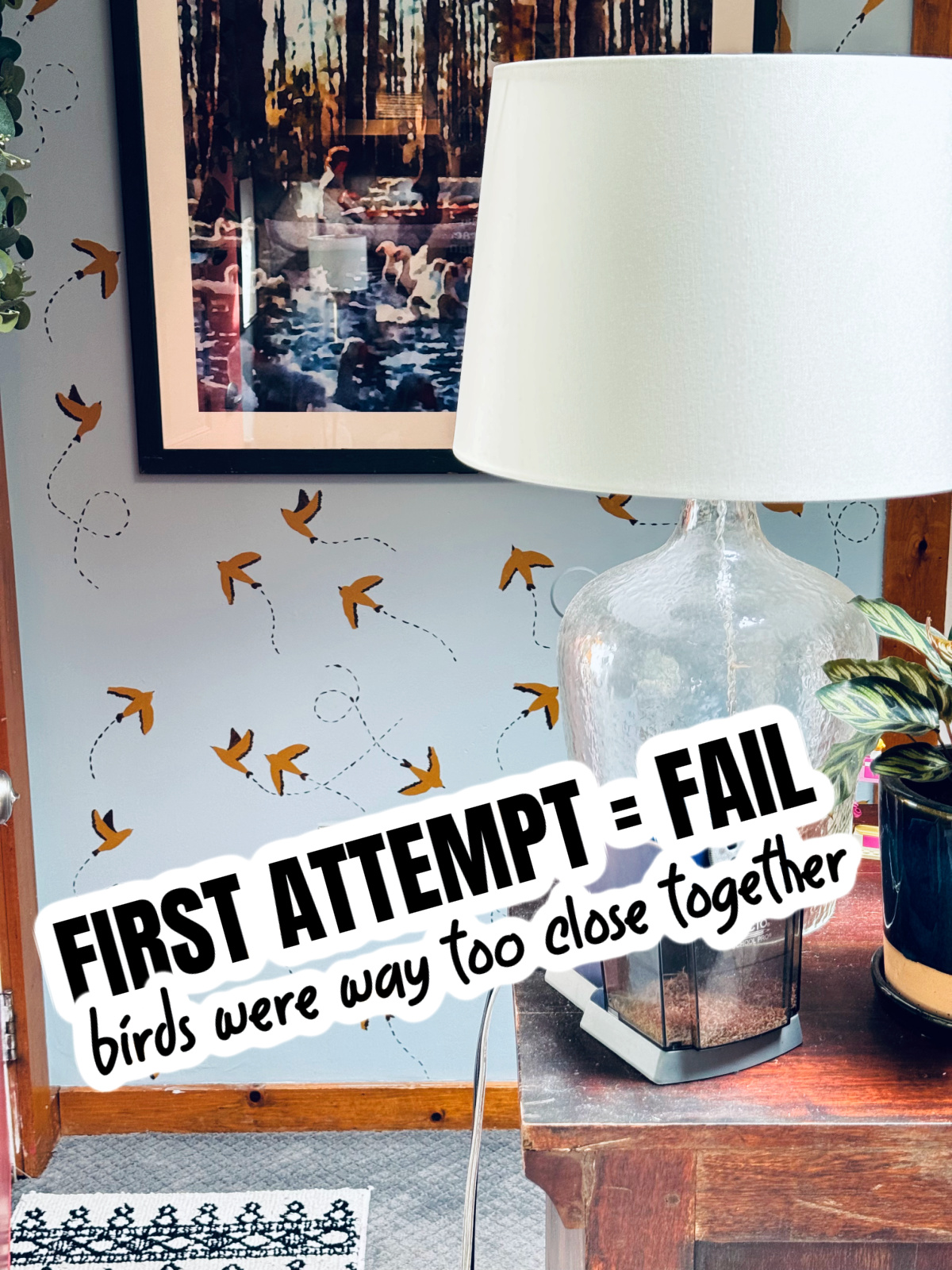 failed first attempt at DIY sparrow wallpaper.